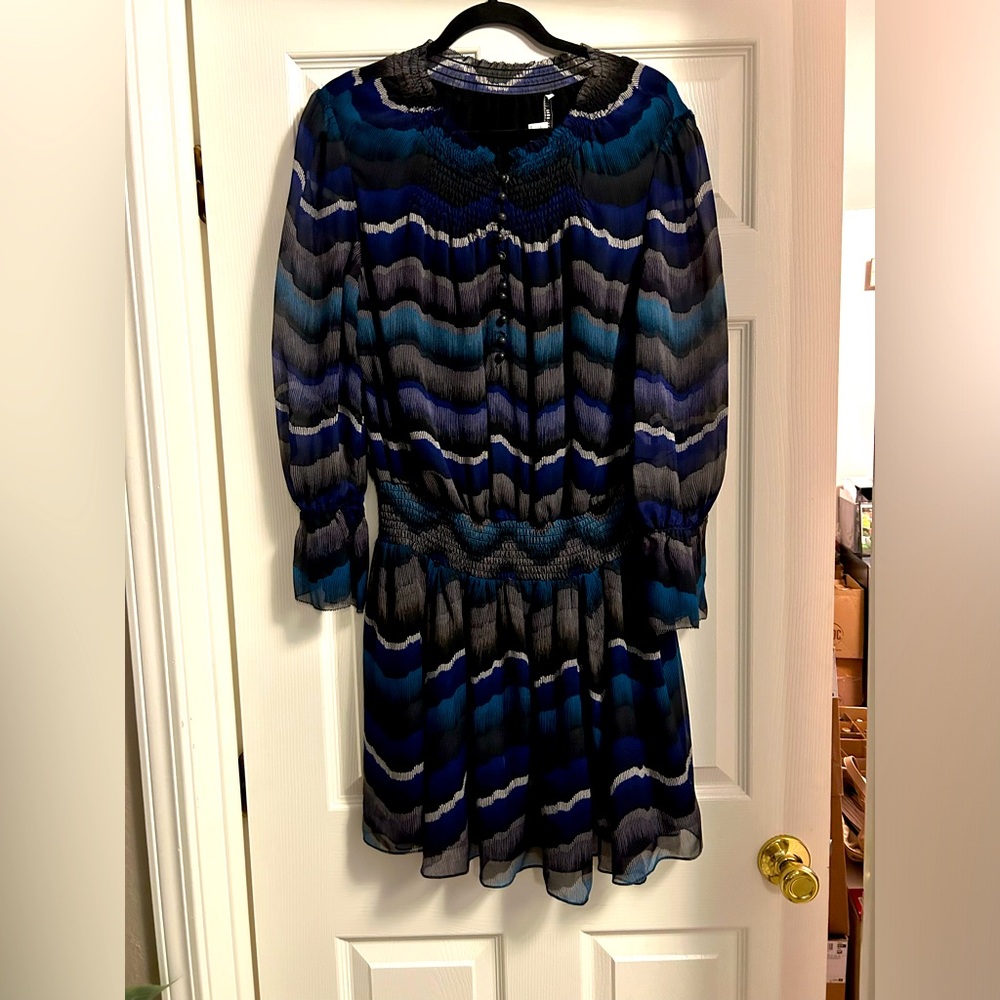 Diane Von Furstenberg Geometric Print Dress-Sz 8